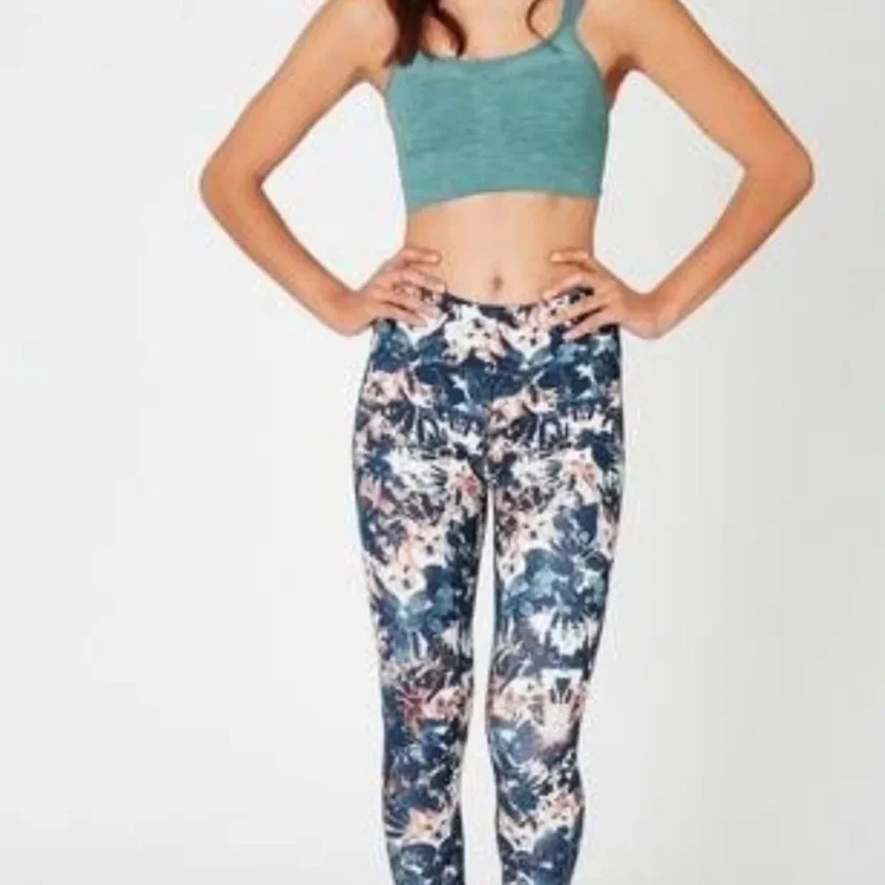 Sweaty Betty Women’s Activewear Cropped Leggings Floral Fox Print Size Large L
